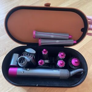 Dyson Air Wrap in Fuchsia PLUS Extra Long Barrels